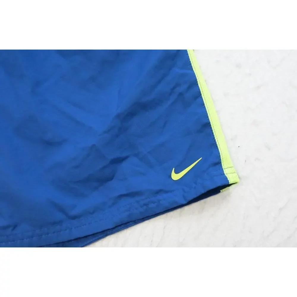 Nike Swim Trunks Water Shorts Blue Swim‎ Wear Lined Mens Size Large